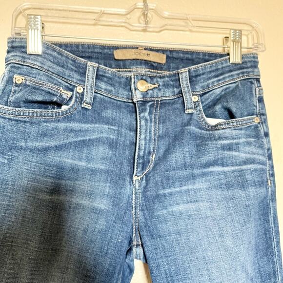 Joe’s The Icon Skinny Ankle Mid Rise Blue Denim jeans with tulip hem size 25 - Picture 3 of 6